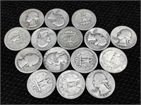 15 Silver Quarters