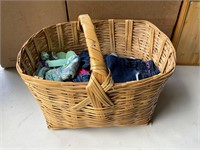Basket with girls clothes various sizes