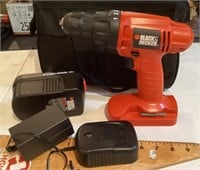 Black & Decker drill with bag