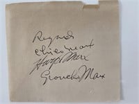 The Marx Brothers signature sheet. GFA Authenticat