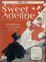 Here I Am Sweet Adeline unsigned sheet music