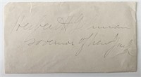 NY Governor Herbert H. Lehman original signature