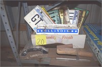 Concrete tools, license plates