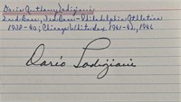 Baseball player Dario Lodigiani original signature