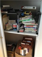 Closet full of office supplies
