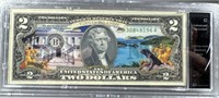 $2 Colorized US Virginia Islands statehood note