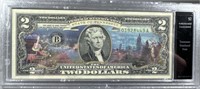$2 Colorized Tennessee state hood note