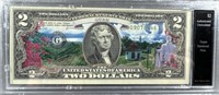$2 Colorized Guam statehood note