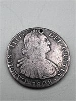 Rare 1808 Mexican Silver Dollar Coin