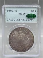 1881-S CAC MS65 Morgan Silver Dollar