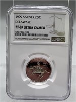 1999 NGC PF69 Ultra Cameo Delaware Silver Quarter