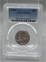 1953 PCGS MS65 Washington Silver Quarter