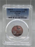 2004-S PCGS PR69 DCAM Florida Silver Quarter