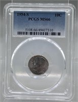1954-S PCGS MS66 Roosevelt Silver Dime