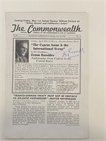 Zenon Rossides signed Commonwealth Journal newspap
