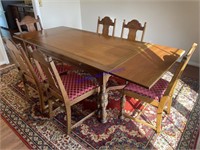Antique Jacobean Style Table & Chairs