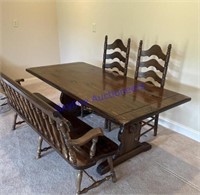 Kitchen Table W/ 2 Chairs & Bench
