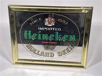 Vintage Mirrored Heineken Beer Sign