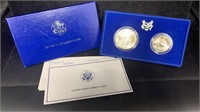 1986 BU Liberty 2 Coin Set w/ Silver Dollar & Half
