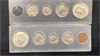 1966 & 1969 Reholdered Year Sets, (2) 40% Silver