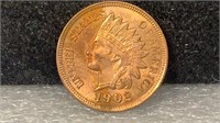 1902 Red Indian Head Cent higher grade Red/Brown