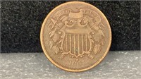 1864 2 Cent Coin Large Motto