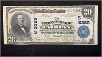 1902 Fairfax, VA $20 #6389 National Currency Note