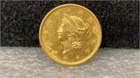 GOLD: 1852 Type 1 $1 Gold Coin