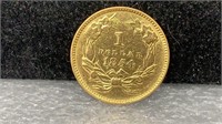 GOLD: 1854 Type 2 $1 Gold Coin