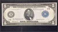 Currency: 1914 $5 Blue Seal Federal Reserve Note