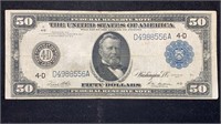 Currency: 1914 $50 Blue Seal Federal Reserve Note