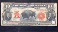 Currency: 1901 $10 United States "Bison" Note