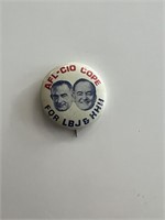 1964 AFL-CIO for LBJ & HHH political pin