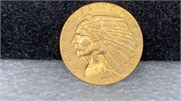GOLD: 1929 $2.50 Gold Indian