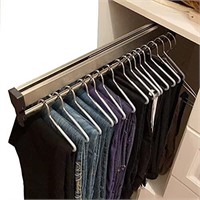 Closet Clothes Hanger Rail,Pull-out Closet Rod 30