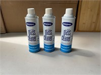 Three bottles of glass cleaner new