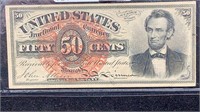 1863 #1374 Lincoln 50 Cent Fractional Currency