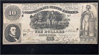 1861 $10 Confederate States of America Note T-30