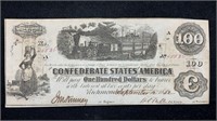 1862 $100 Confederate States of America Note T-40