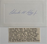 Charles M. Clegg Jr. original signature and bio