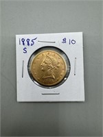 1885-S $10 Liberty Gold Eagle Coin