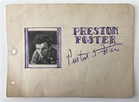 Preston S. Foster original signature with photo