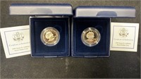 (2) 1999 SBA Proof Coins in Box w/ Paper