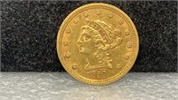 GOLD: 1856 $2.50 Gold Liberty Coin