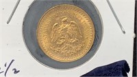 GOLD: 1945 2.5 Pesos Mexican Gold Coin