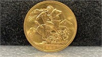 GOLD: 1927 King George Gold Sovereign Coin