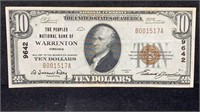 1929 $10 "Peoples Bank of Warrenton, VA" #9642