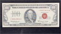 Currency: 1966 $100 Red Seal *Star Note* United