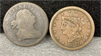 1808 & 1849 Half Cents