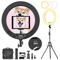IVISII 18 inch Ring Light with Stand and Phone Ho